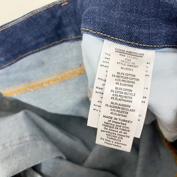 Good American Always Fits Jeans Dark Wash Denim Skinny - Size 28-32 - Picture 4 of 7